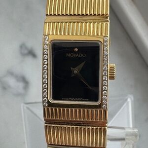 Movado Gold and Black Watch Diamond... $1995